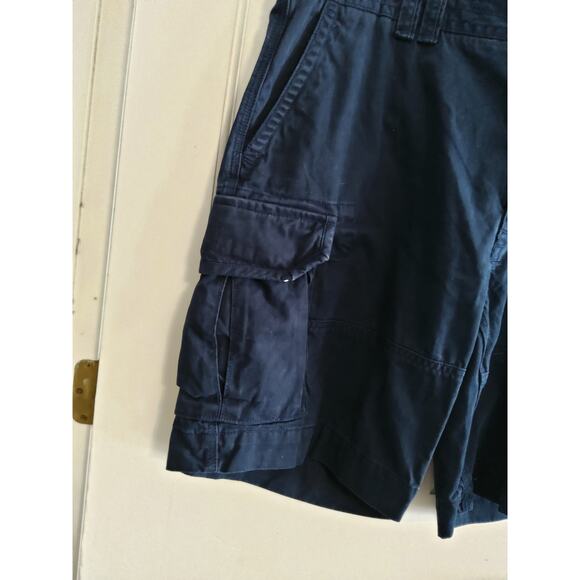 Y2K Polo Ralph Lauren men's Chino Navy Size 40 cargo shorts Normcore - Picture 3 of 8
